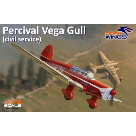 Kit modello Percival Vega Gull con iscrizioni civili