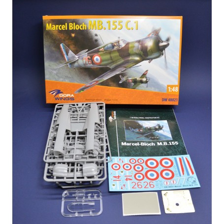 Kit modello Marcel-Bloch MB.155С.1- Quattro opzioni in decalcomanie pianificate