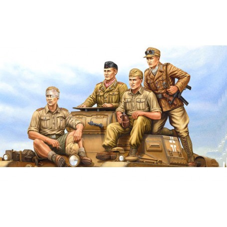 Figurini Equipaggio tedesco Panzer tropicale