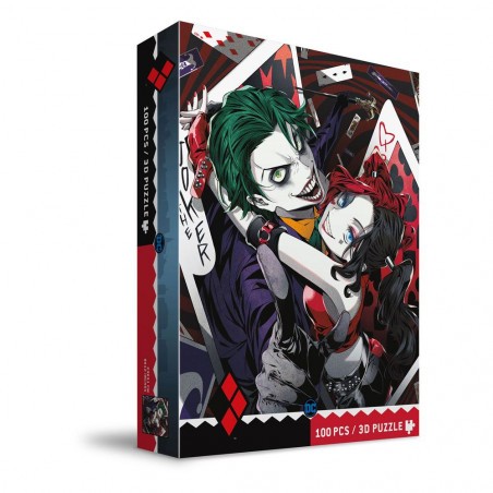  DC Comics The Joker e Harley Quinn Manga 3D Effect Jigsaw Puzzle (100 pezzi)