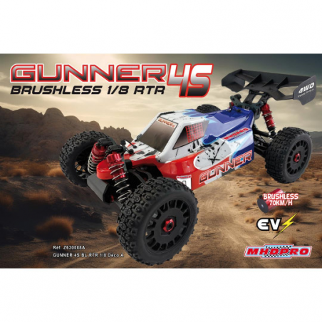 Buggy rc Radio controlled electric car Buggy GUNNER 4S Combo 3S 1:8