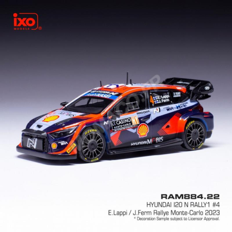 Automodello  HYUNDAI I20 N 4 LAPPI/FERM RALLYE WRC1 MONTE CARLO 2023