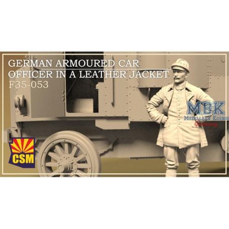German Armoured Car Officer in a Leather Jacket