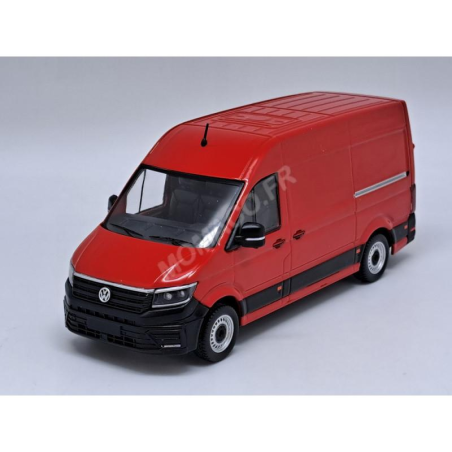 Miniatura VOLKSWAGEN CRAFTER L2H2 RED WITH FIREFIGHTER DECAL SHEET