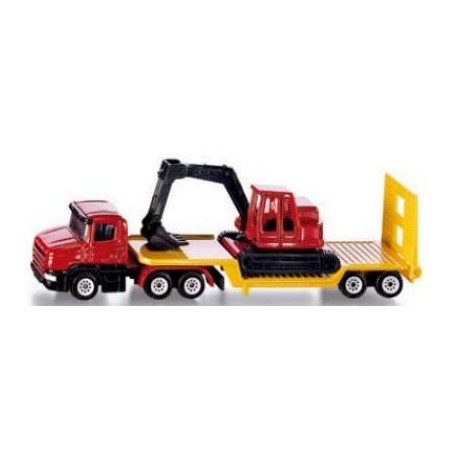 Modello di camion Low loader with Excavator 1:87