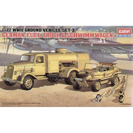 Academy WWII German Fuel Truck & Schwimwagen