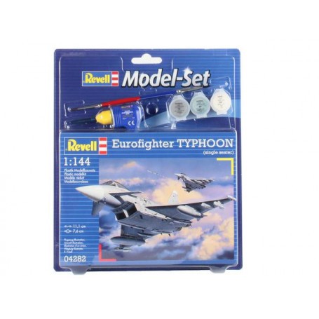 Modellini di aerei Eurofighter Typhoon Set - box containing the model, paints, brush and glue